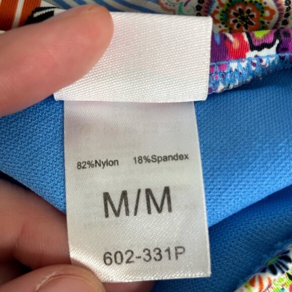 Profile Blush Two Piece Bikini Set in Paisley Multicolor - Size M D Cup - Picture 7 of 8